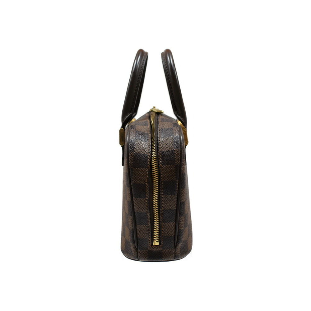 Louis Vuitton Ebene Saria Handbag Damier Bag Brown Canvas - Picture 3 of 8